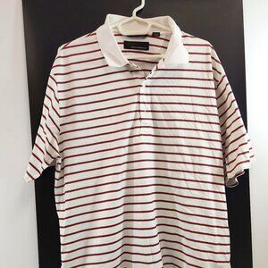Greg Norman Mens Striped Golf Polo Shirt Size Large